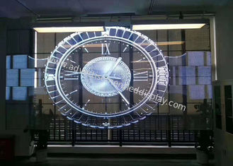 SMD1921 투명 유리 LED 디스플레이, 4500개 시디 / 스큐텀 LED 유리 스크린