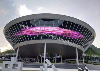 광고 투명 LED 디스플레이 패널 IP65 구조 500mm x 500mm 모듈 크기
