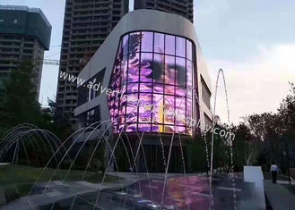 P10 조절 가능한 투명 LED 디스플레이 벽에 장착된 Nova/Linsn/Colorlight 제어 시스템