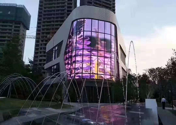 P10 조절 가능한 투명 LED 디스플레이 벽에 장착된 Nova/Linsn/Colorlight 제어 시스템