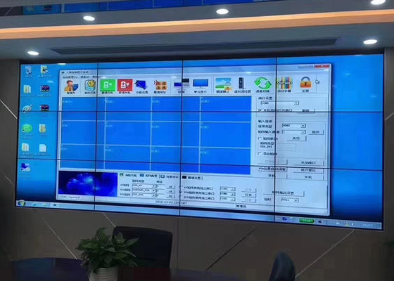 55인치 4x4 좁은 베젤 LED 비디오 벽 벽에 장착 3000 1 계약